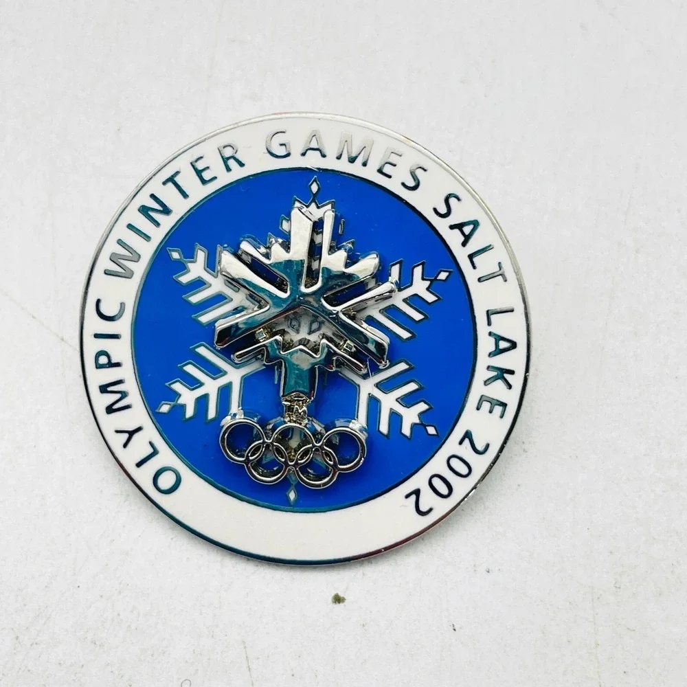 Vintage Olympic Pin Lot of 2 Atlanta 1996 Snowflake 2002 Sports Collectible